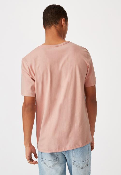 Cotton On - Essential henley T-shirt - dirty pink