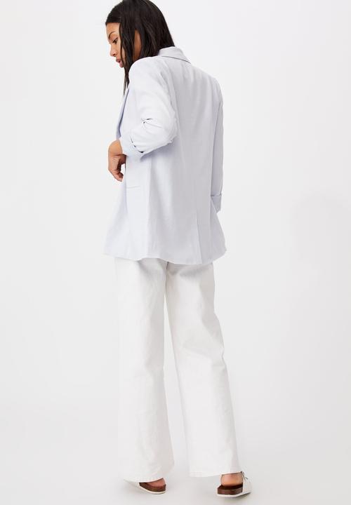 Cotton On - Ultimate linen blazer - cool blue