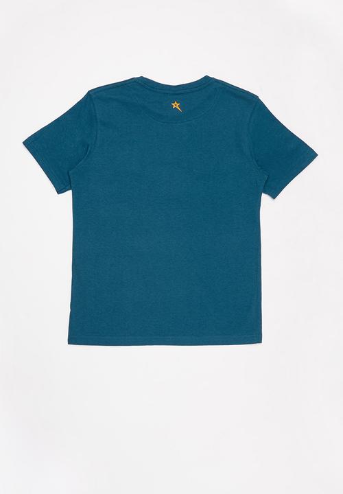 SOVIET - Boys short sleeve logo tee - dark teal