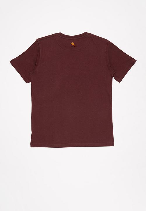 SOVIET - Boys short sleeve logo tee - burgundy