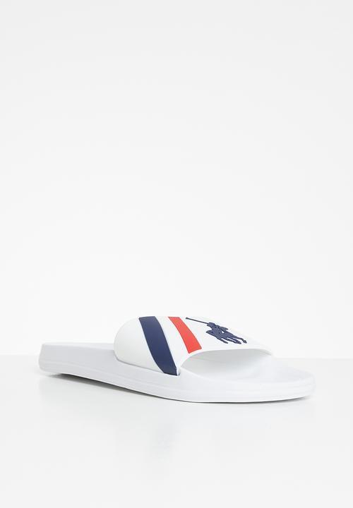 POLO - Carl logo pool sandal - white
