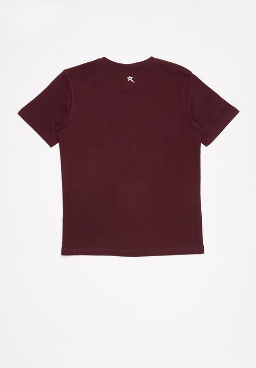 SOVIET - Boys short sleeve  logo tee - burgundy
