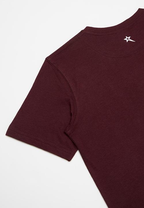 SOVIET - Boys short sleeve  logo tee - burgundy