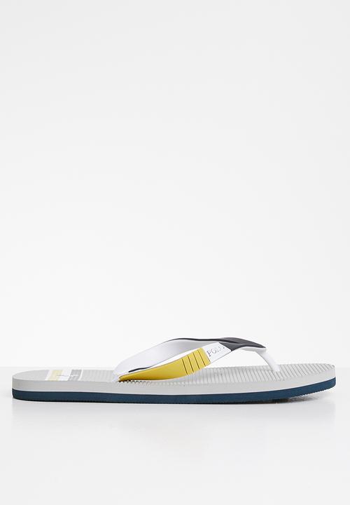 POLO - Gary striped flip flop - grey
