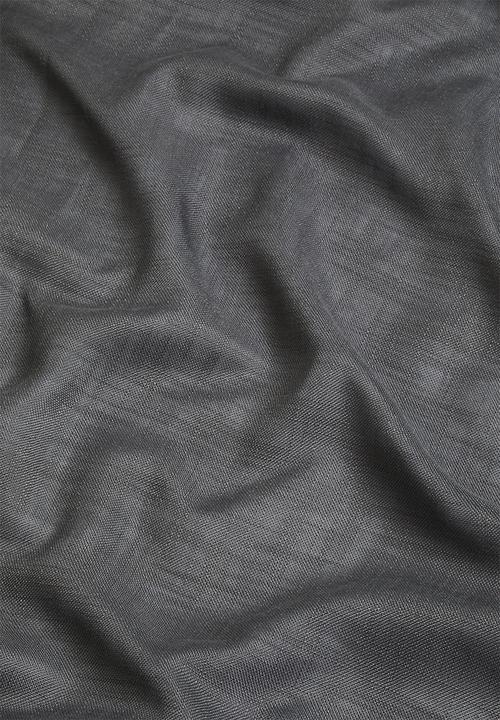 Sixth Floor - Slub lined taped curtain - charcoal