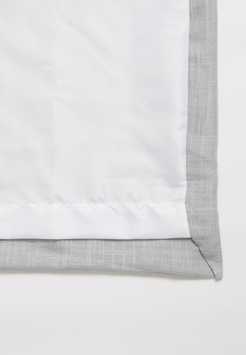 Sixth Floor - Slub lined taped curtain - grey