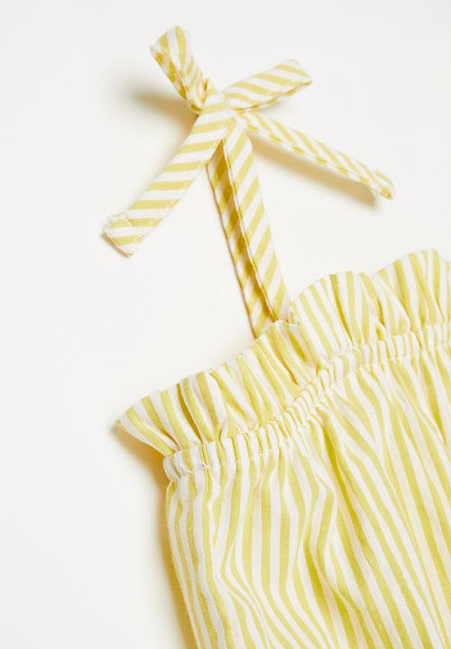 Superbalist Kids - A-line summer dress - yellow & white 