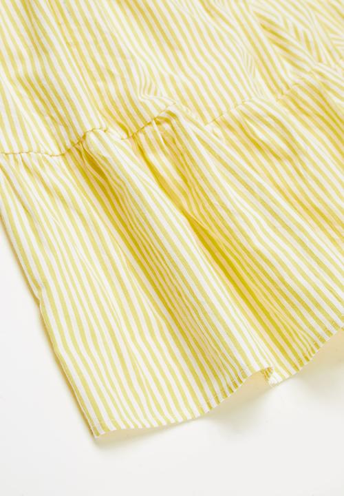 Superbalist Kids - A-line summer dress - yellow & white 