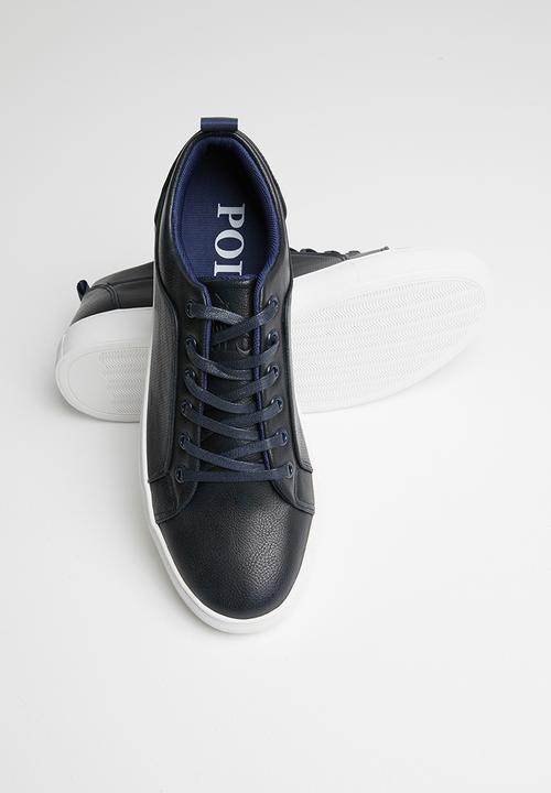POLO - Tyler plain vamp lace sneaker - dark navy