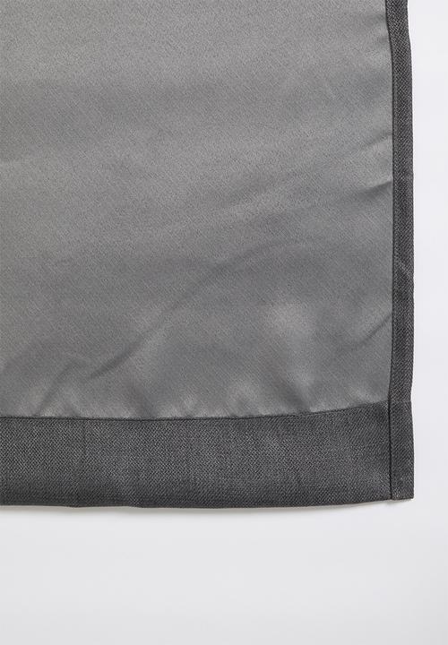 Sixth Floor - Metro self-lined eyelet curtain 2 pack - charcoal