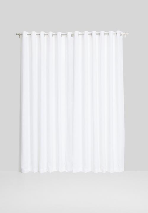 Sixth Floor - Slub lined eyelet curtain - white