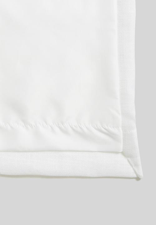 Sixth Floor - Slub lined eyelet curtain - white