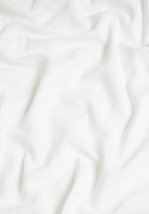 Sixth Floor - Slub lined eyelet curtain - white
