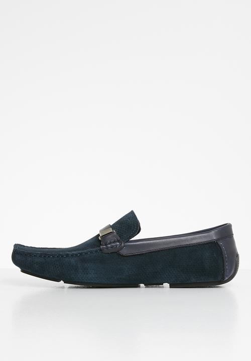 POLO - Kenneth strap suede driver - navy