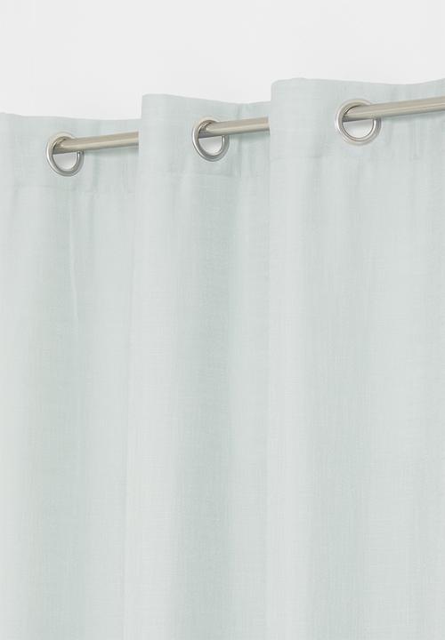Sixth Floor - Slub lined eyelet curtain - duck egg