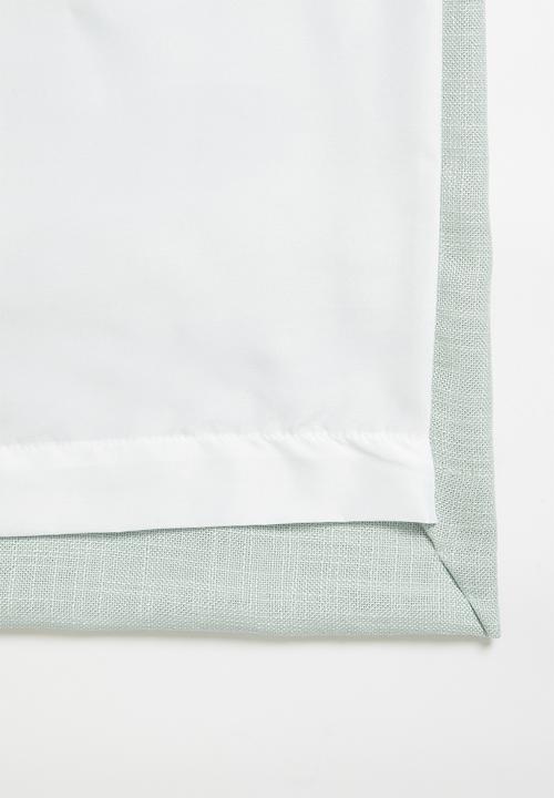 Sixth Floor - Slub lined eyelet curtain - duck egg