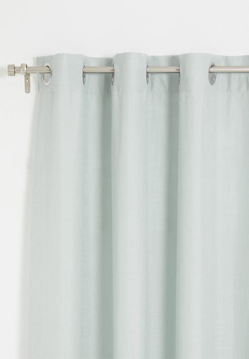 Sixth Floor - Slub lined eyelet curtain 2 pack - duck egg