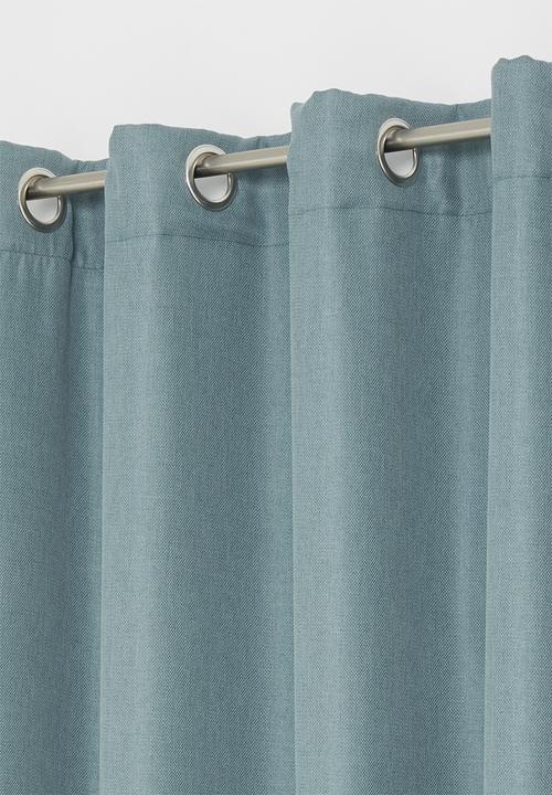 Sixth Floor - Metro self-lined eyelet curtain - duck egg