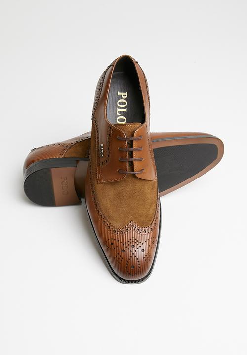 POLO - Paulo fashion wing-cap lace up - tan