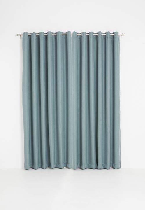 Sixth Floor - Metro self-lined eyelet curtain 2 pack - duck egg