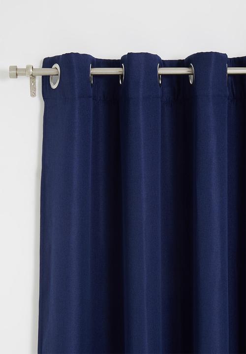 Metro self-lined eyelet curtain - navy