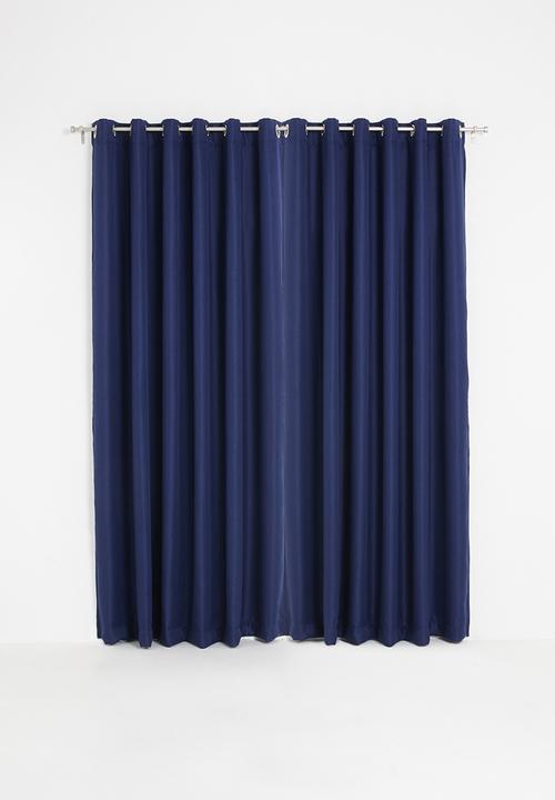 Sixth Floor - Metro self-lined eyelet curtain - navy