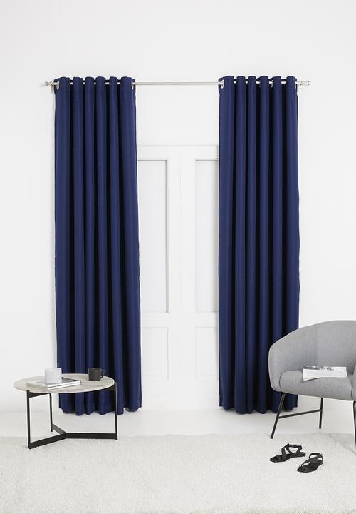 Sixth Floor - Metro self-lined eyelet curtain - navy