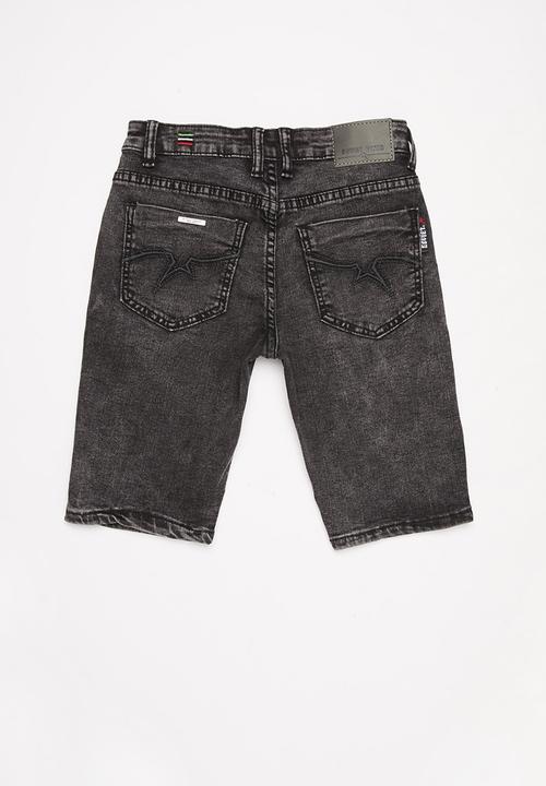 SOVIET - Boys denim short - grey
