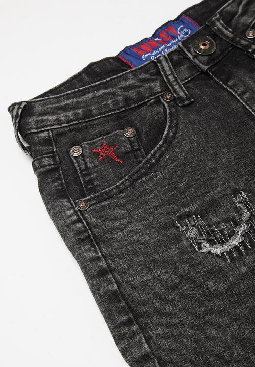 SOVIET - Boys denim short - grey