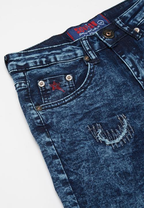 SOVIET - Boys denim short - blue