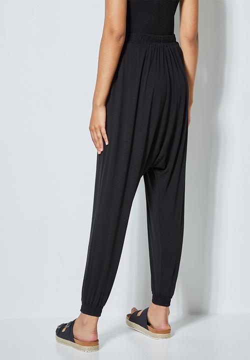 Superbalist - Knit drop crotch jogger - black
