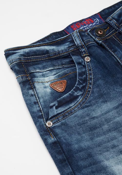 SOVIET - Boys denim short - blue 