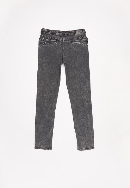 SOVIET - Boys skinny denim - charcoal