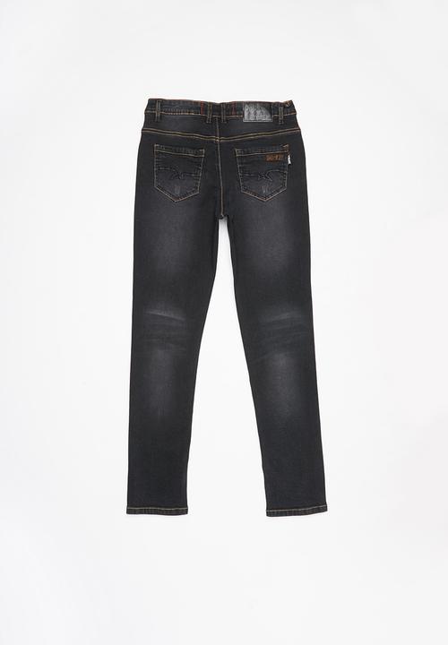 SOVIET - Boys skinny denim - black