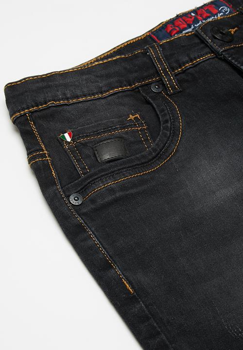 SOVIET - Boys skinny denim - black