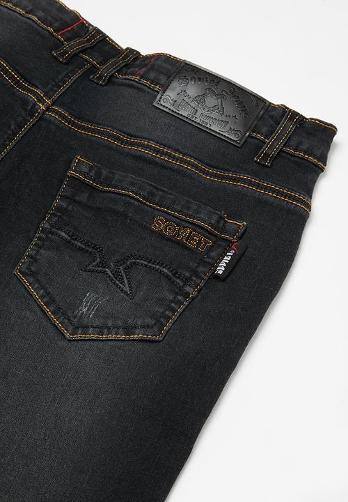 SOVIET - Boys skinny denim - black