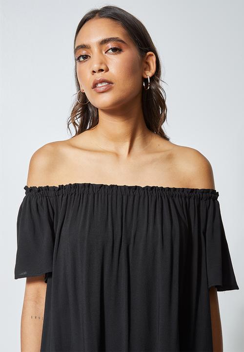 Superbalist - Mini off the shoulder dress - black
