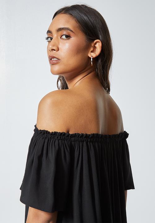 Superbalist - Mini off the shoulder dress - black