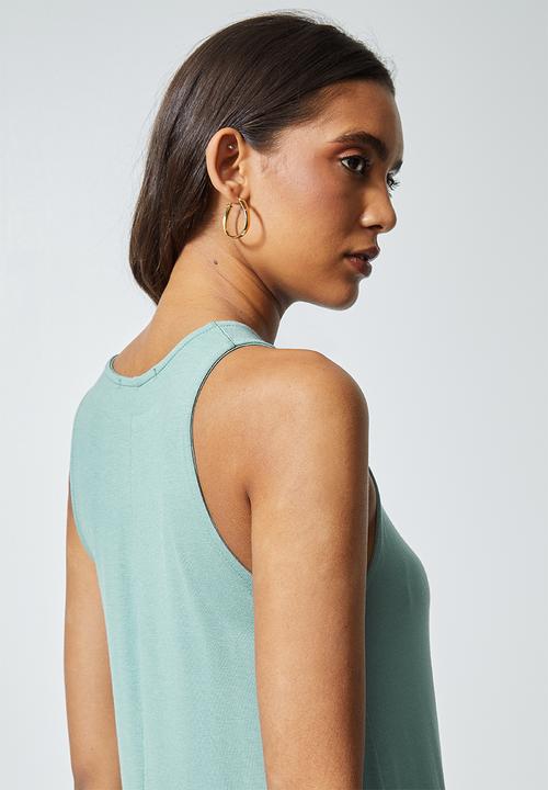Superbalist - Trapeze vest dress - green