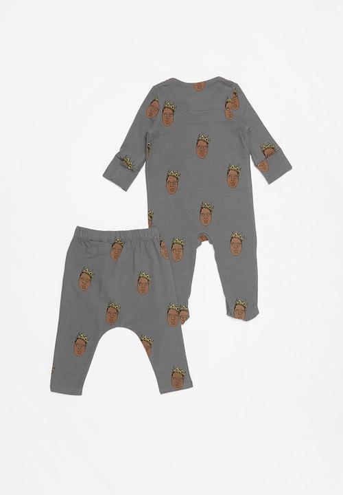Cotton On - Bundle romper and legging - grey