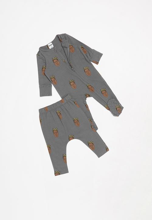 Cotton On - Bundle romper and legging - grey