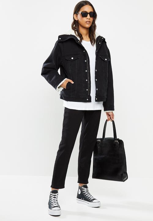 Levi’s® - Dad sherpa parka black book trucker - black