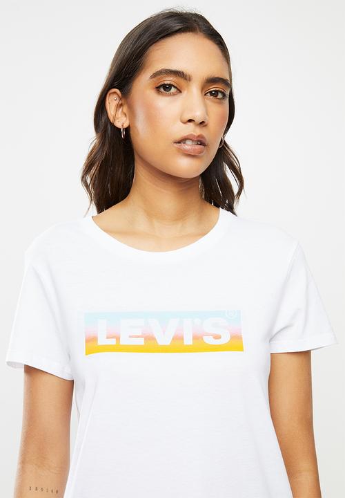 Levi’s® - The perfect tee box tab gradient fill - white