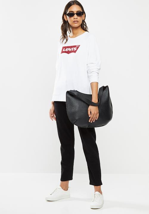 Levi’s® - Relaxed graphic crew fleece good batwing - white