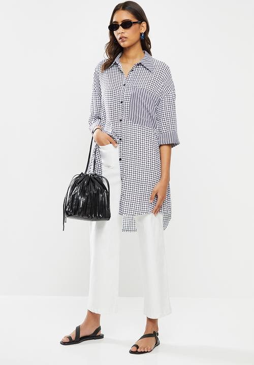 Me&B - Print mixing oversized shirt - multi 