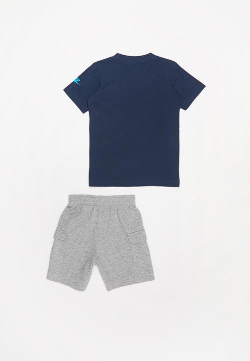 Nike - Nike boys nsw cargo short set - navy & grey 