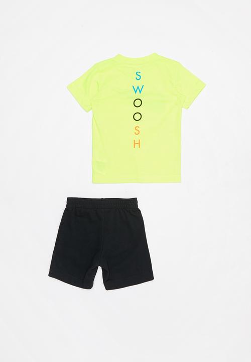 Nike - Nkb nsw swoosh short set - black & yellow