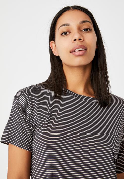 Cotton On - Sleep recovery crew T-shirt - charcoal 