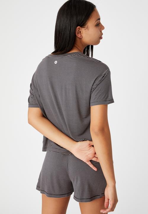 Cotton On - Sleep recovery crew T-shirt - charcoal 