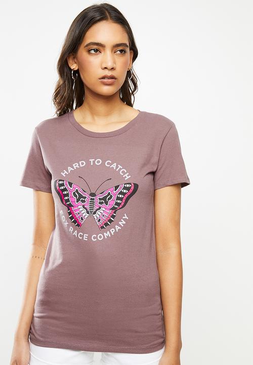 Fox - Flutter crew short sleeve tee - purple